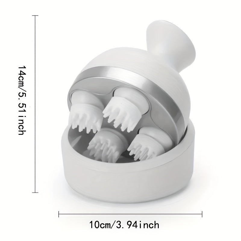 4 ta silikon massaj boshliqlari bilan mushuklar va itlar uchun inson barmoqlarini taqlid qiluvchi hayvon bosh massajchisi!