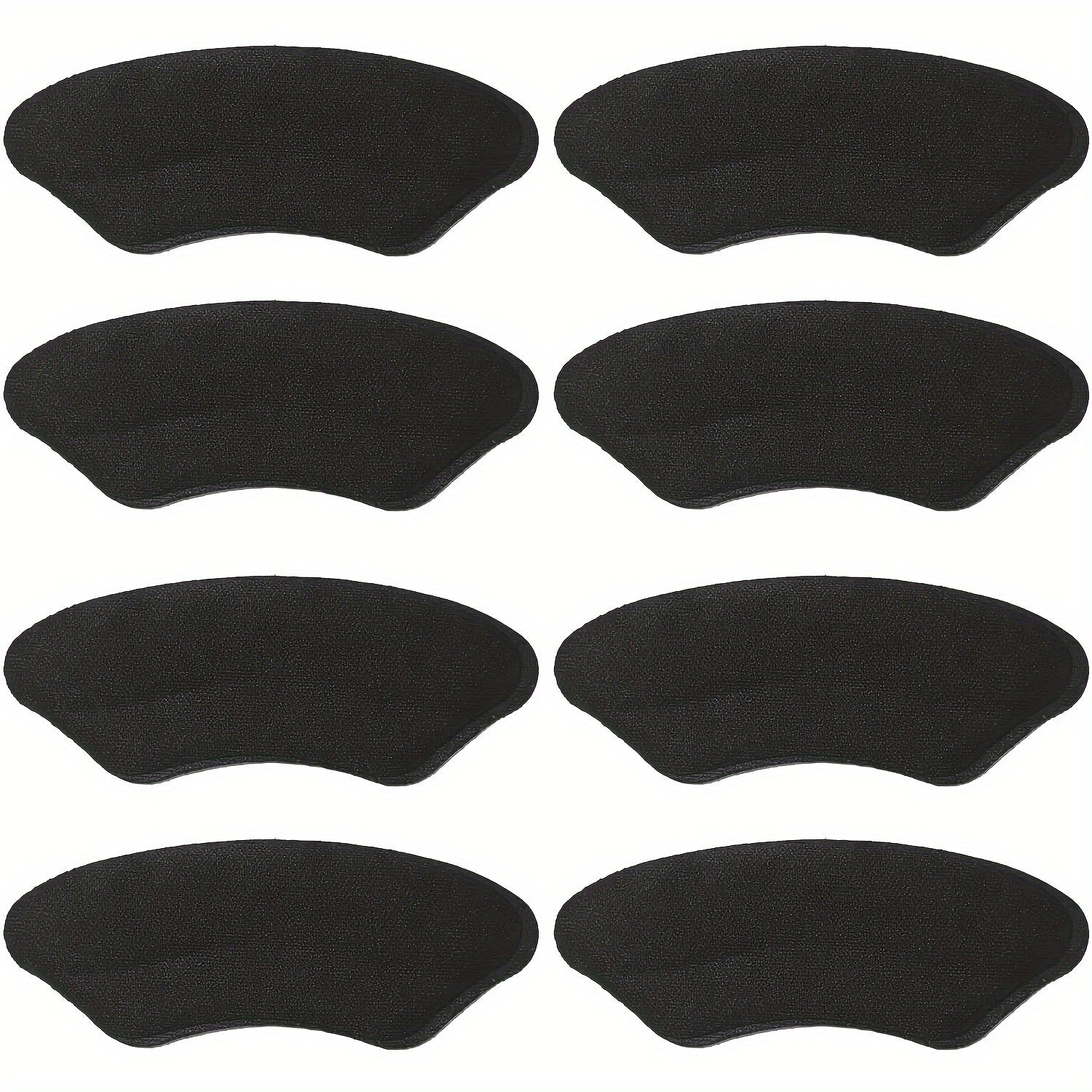 8-Pair Self-Adhesive Heel Cushion Pads Black Beige Nude Shoe Inserts