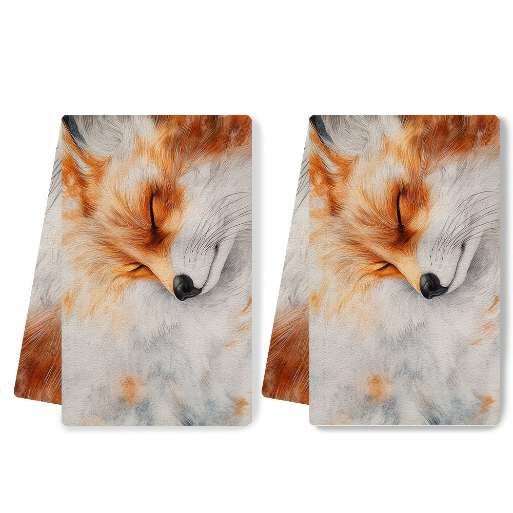 Набор из 2 кухонных полотенец Red Fox, ультра мягкие, впитывающие, 40x60 см