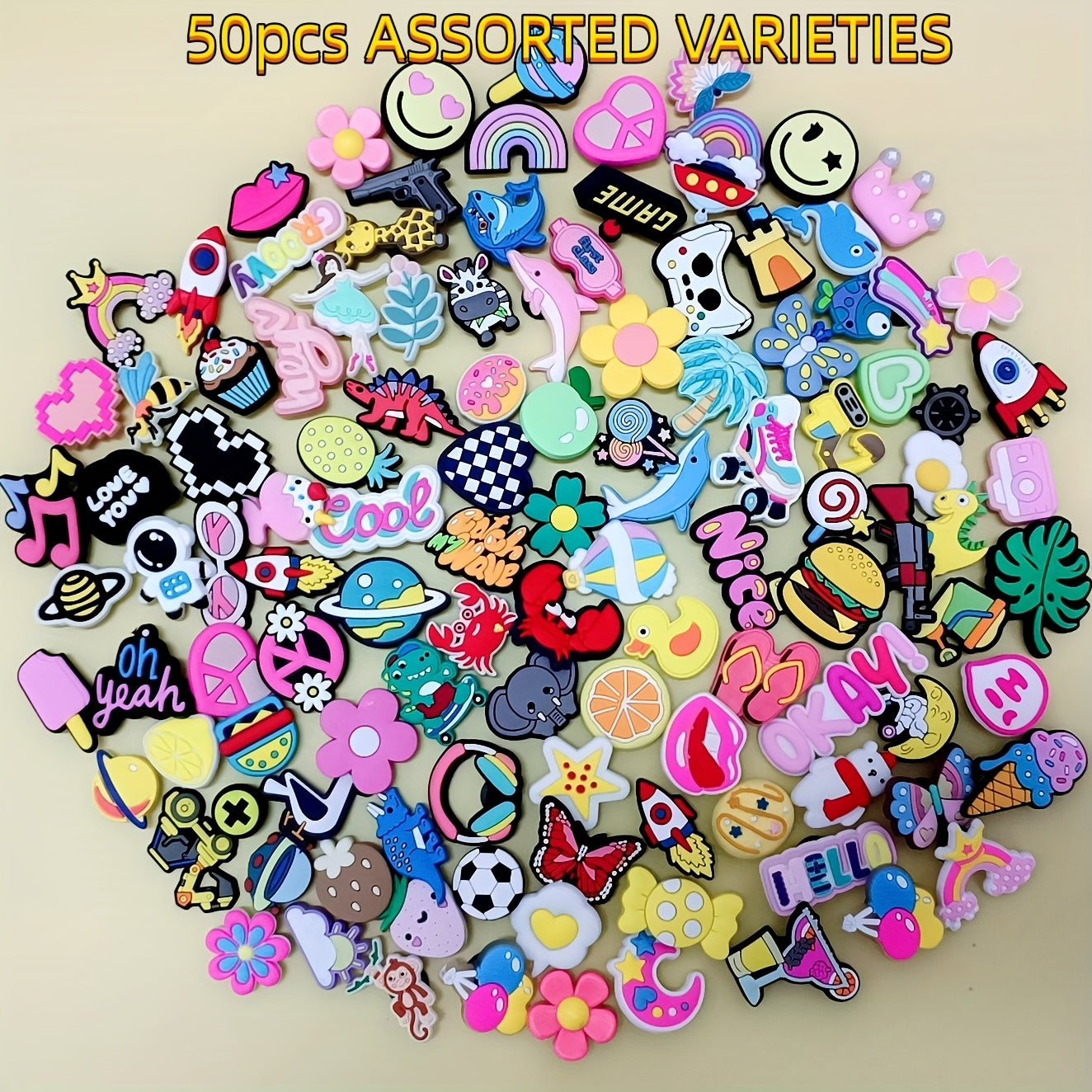 Decorative Shoe Accessories for Women Men Sizes 30 50 100 200 Beach Bag DIY