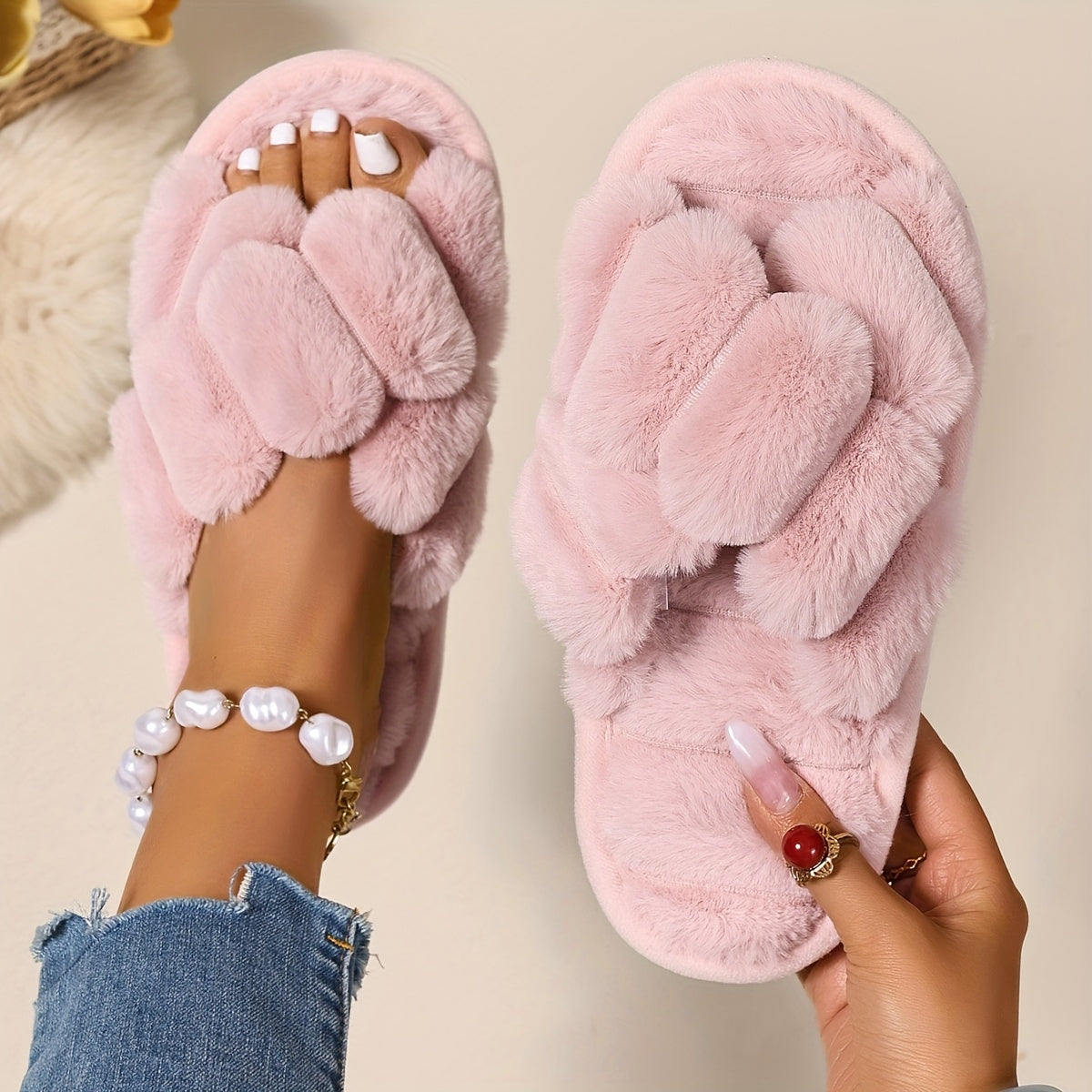 Ayollar uchun qulay va yumshoq ichki chanoq poyabzali, 5 rangda, sirpanmaydigan, issiq oyoq kiyim