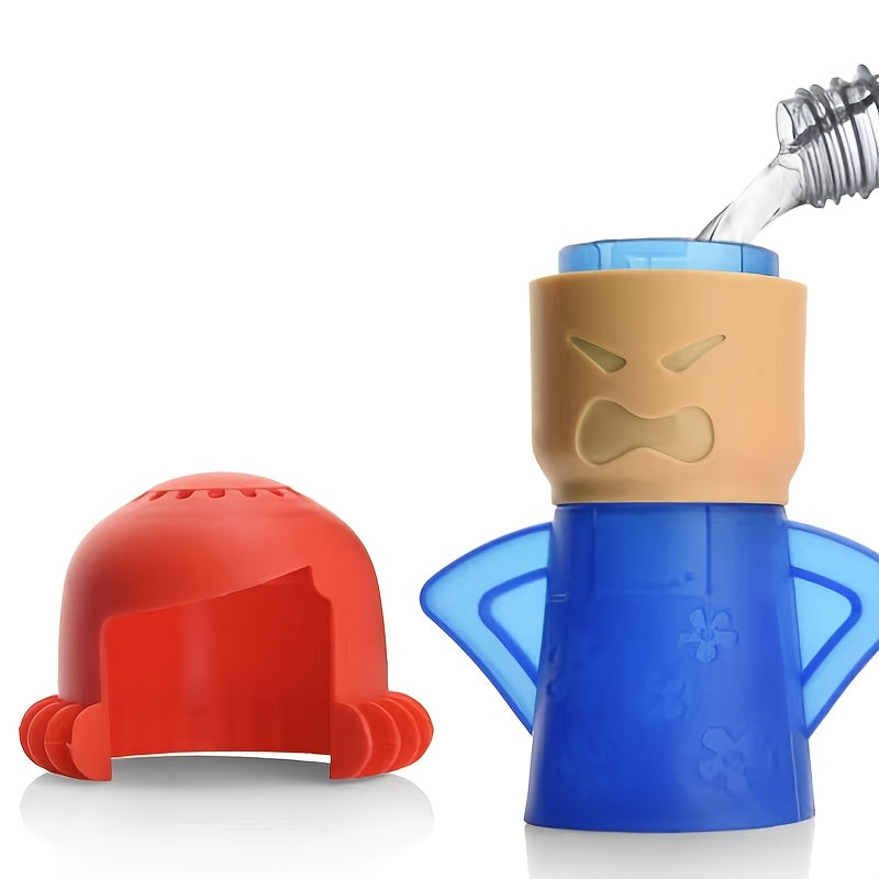 Microwave Cleaner Spray with Angry Mom Design for Grease and Stain Removal from Plastic Surfaces