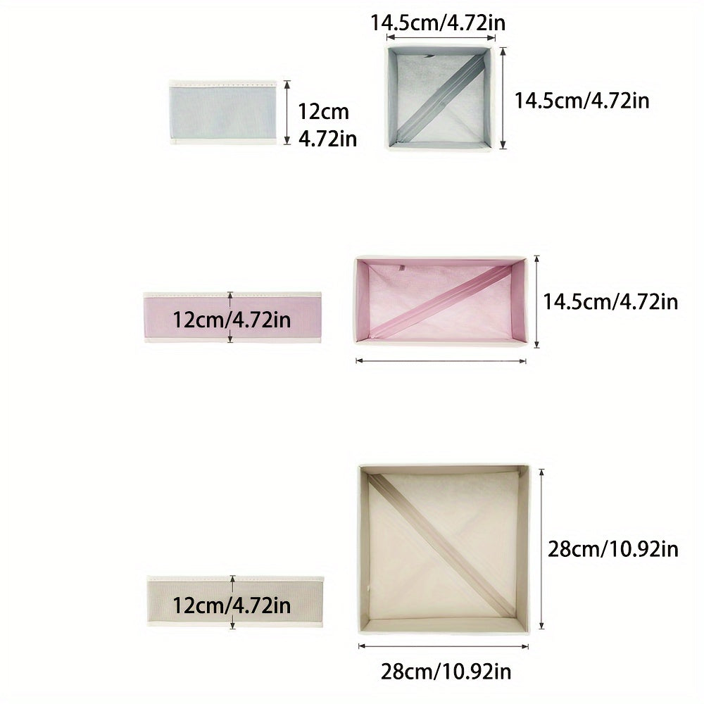 6-Pack Foldable Non-Woven Storage Bins for Closet Organization