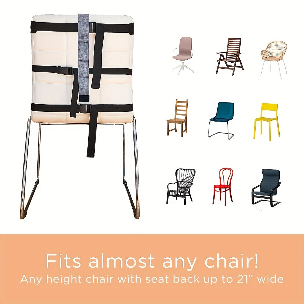 Kids' Portable High Chair with Adjustable Safety Seat and Anti-Slip Straps