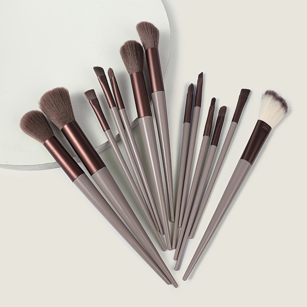 13-Piece Makeup Brush Set with Ultra-Soft Quick-Dry Bristles and Fabric Storage Bag