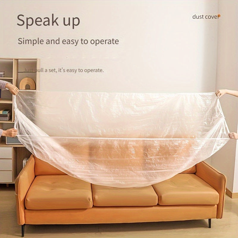 5 шт. прозрачных ПВХ чехлов для мебели и техники, водонепроницаемые защитные для дивана, телевизора, холодильника