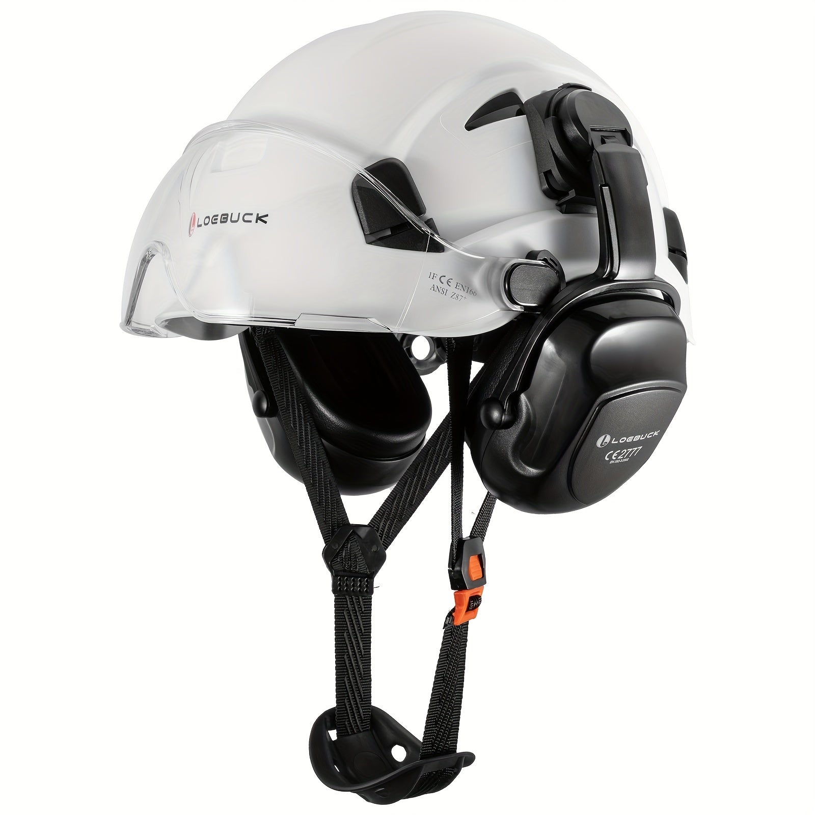 American Style Safety Helmet with Noise Reduction Earmuffs 30dB Protection