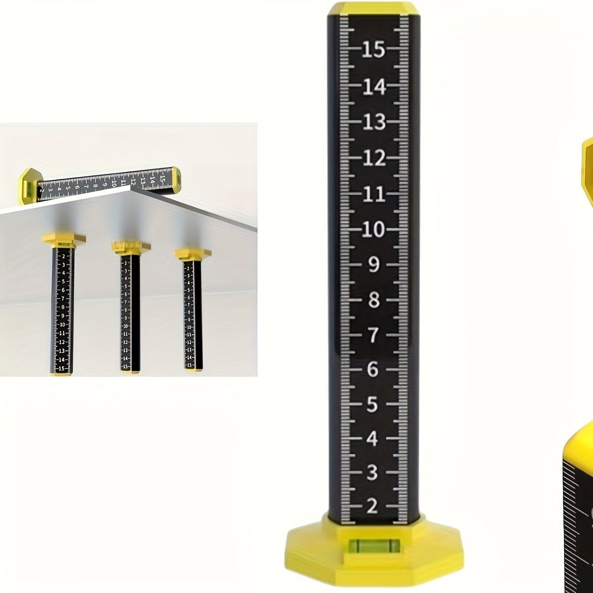 Magnetic Ceiling and Floor Tile Height Ruler Aluminum Alloy Measuring Tool for Accurate Tile Height