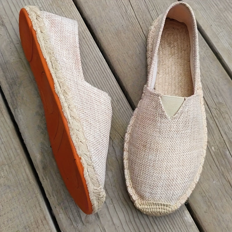Men's Canvas Slip-On Espadrilles Casual Loafers for Walking and Comfort