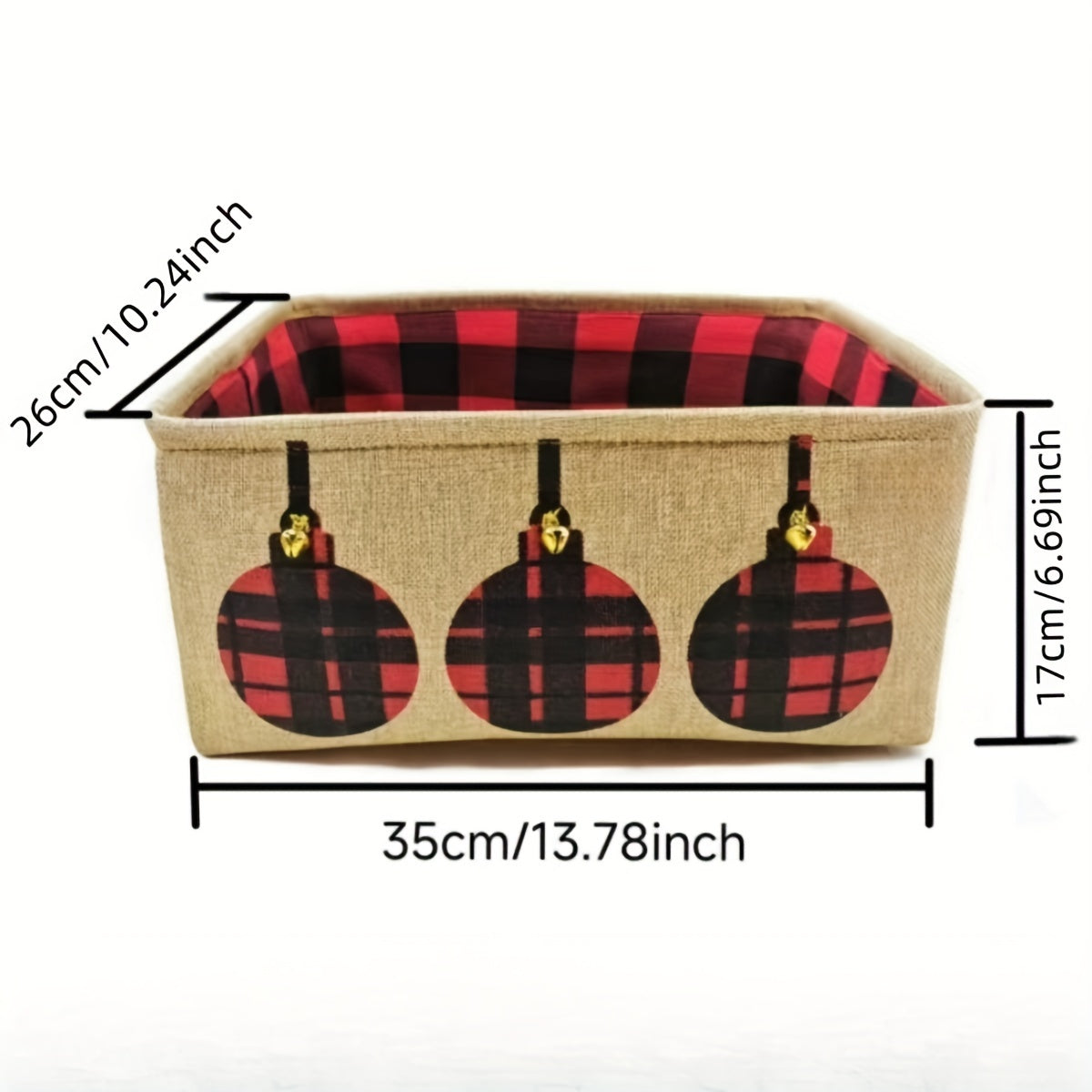 Rojdestvo kiyigi uchun oson yigʻiladigan, jingle kalitlari bilan taqdim etilgan qorqizlar saqlash savati, bayram sovgʻalari, o‘yinchoqlar