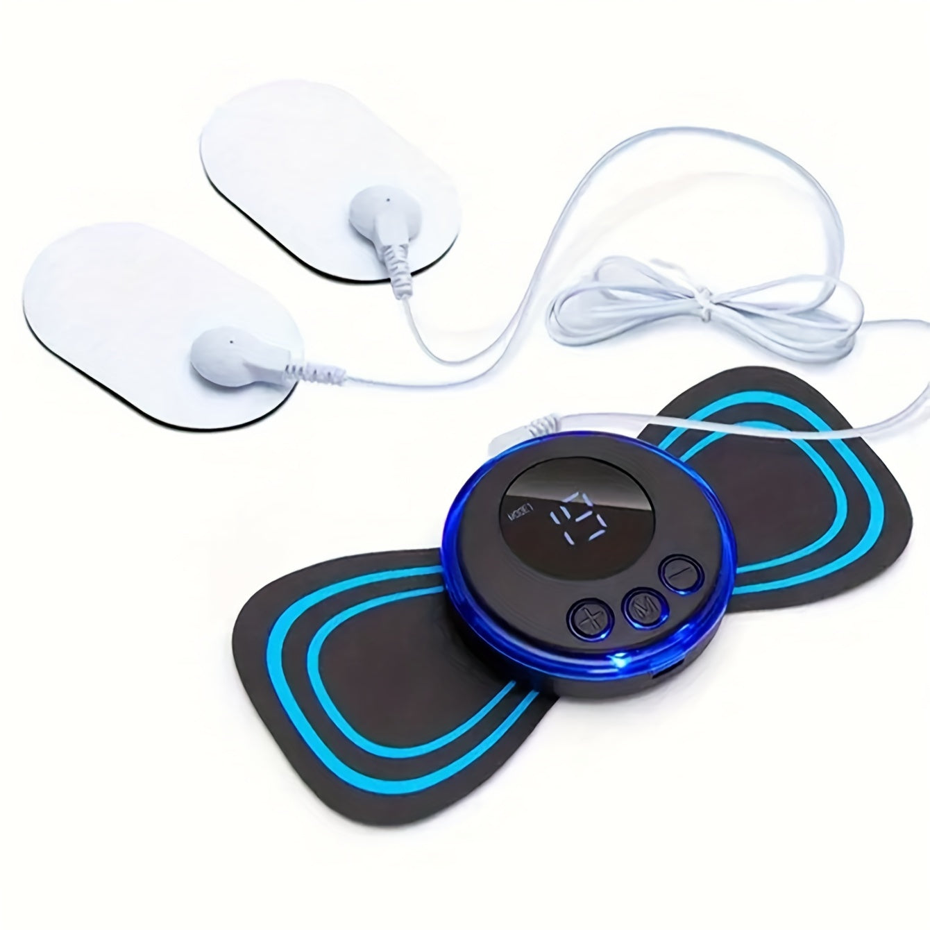 Электрический массажер для шеи с импульсным воздействием, 8 режимов, 19 уровней интенсивности, USB-зарядка, портативный, с цифровым дисплеем