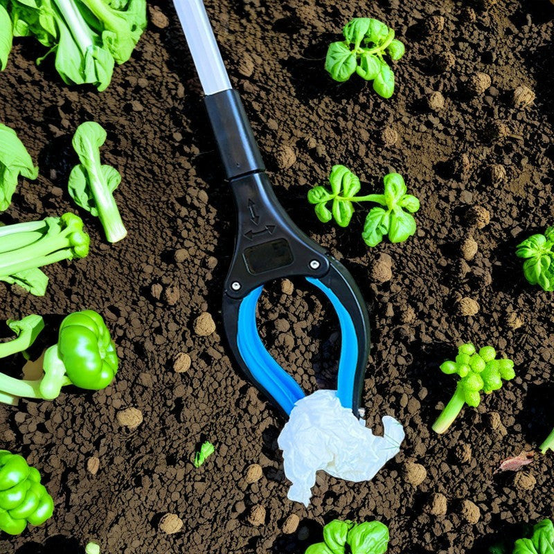 Телескопический зажим для мусора из алюминиевого сплава, расширяемый сборщик отходов с длинной ручкой, садовый инструмент