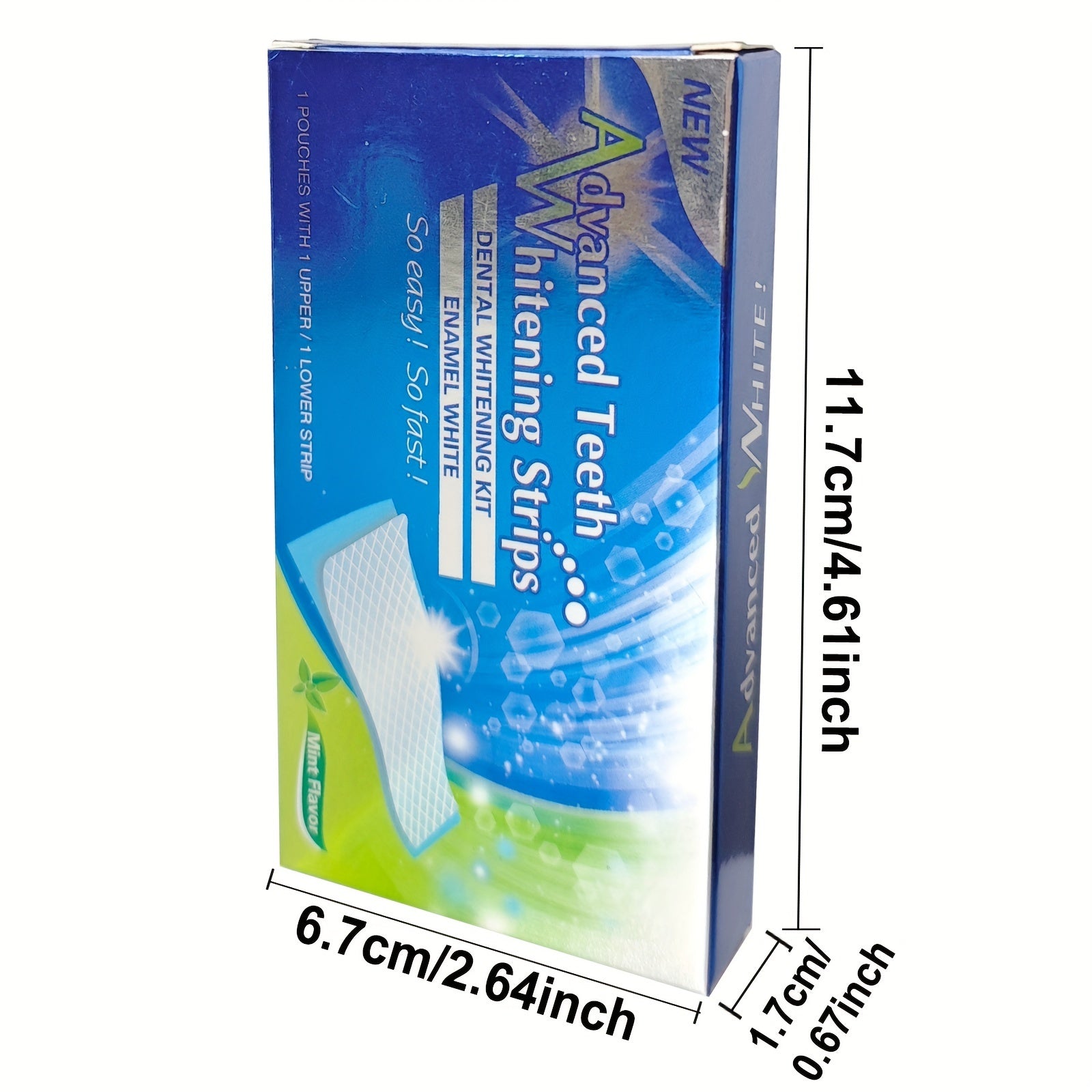 Mint Teeth Whitening Strips 7/14/21/28 Sets with Toothbrush for Daily Travel