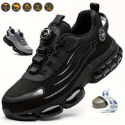 Men's Durable Steel Toe Work Boots Puncture-Proof Non-Slip Mesh Safety Shoes