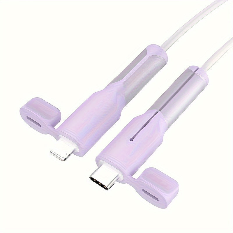 Silicone Cable Protector for Data Cables and Chargers Compatible with iPhone, Huawei, Oppo, Xiaomi, VIVO
