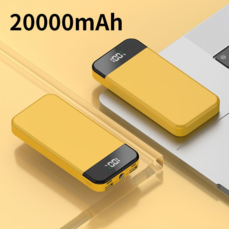 20000mAh Portable Power Bank with 22.5W Fast Charging and LED Camping Light