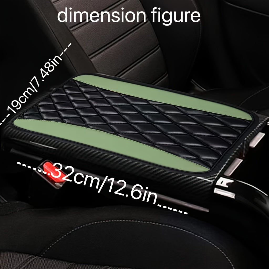 Universal PU Leather Armrest Box Cover Non-Slip Center Pad for All Seasons