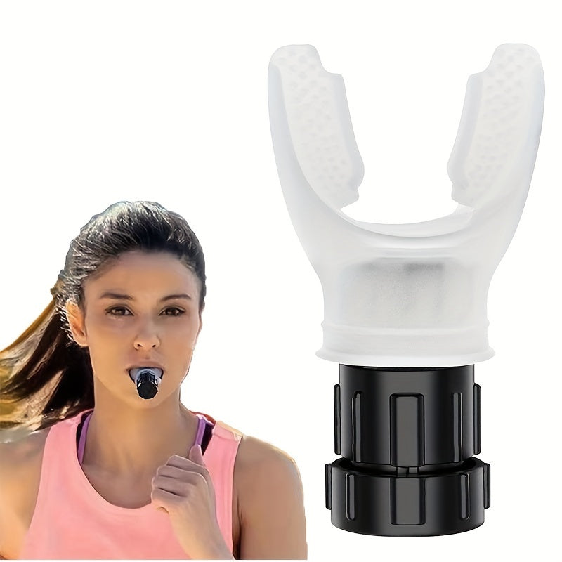 Adjustable Resistance Breathing Exerciser for Lung Capacity Training Black Blue White