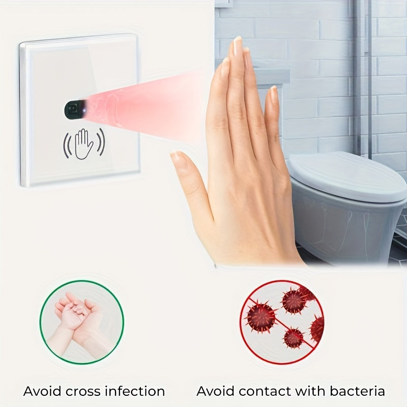 Interruptor de luz de pared con sensor infrarrojo, sin contacto, 220V 110V, compatible con panel de vidrio