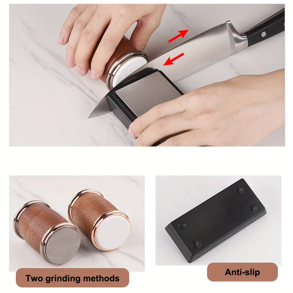 Dreva qo'l bilan ishlatiladigan pichoq o'tkirlagichlar to'plami - qo'lda ishlatiladigan baraban toshli oshxona asbobi, elektr energiyasi talab qilinmaydi