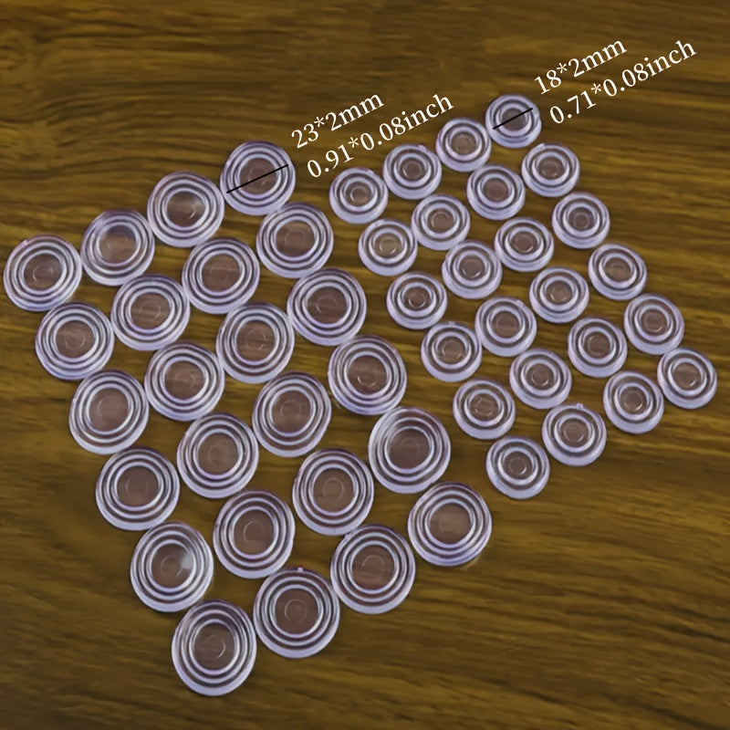 Non-Slip Glass Table Mats Set of 12 Transparent PVC Rubber Silicone Grips