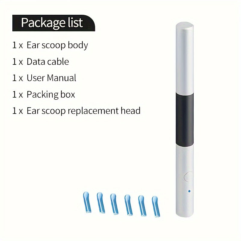 Wireless Ear Cleaning Device with Rechargeable Battery and Safety Features