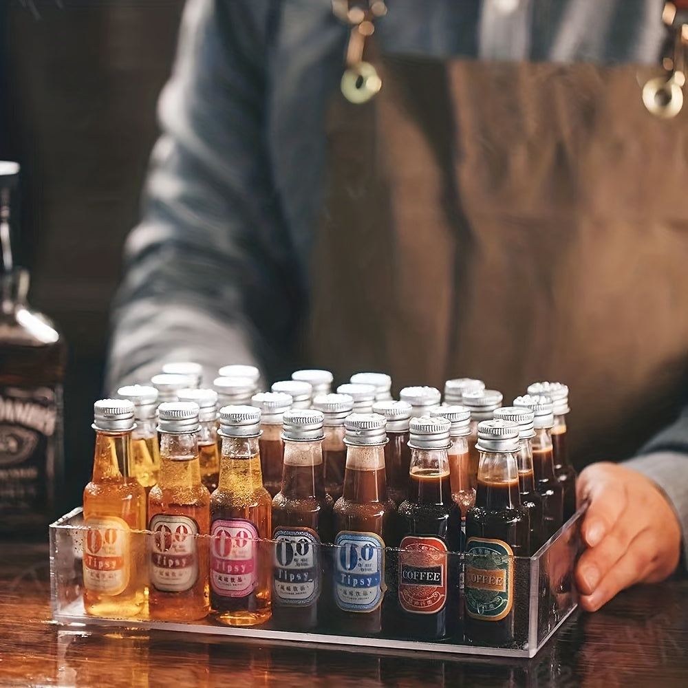 Set of 25/50/100 Mini Plastic Liquor Bottles with Lids Funnels 1.7oz Leak-Proof