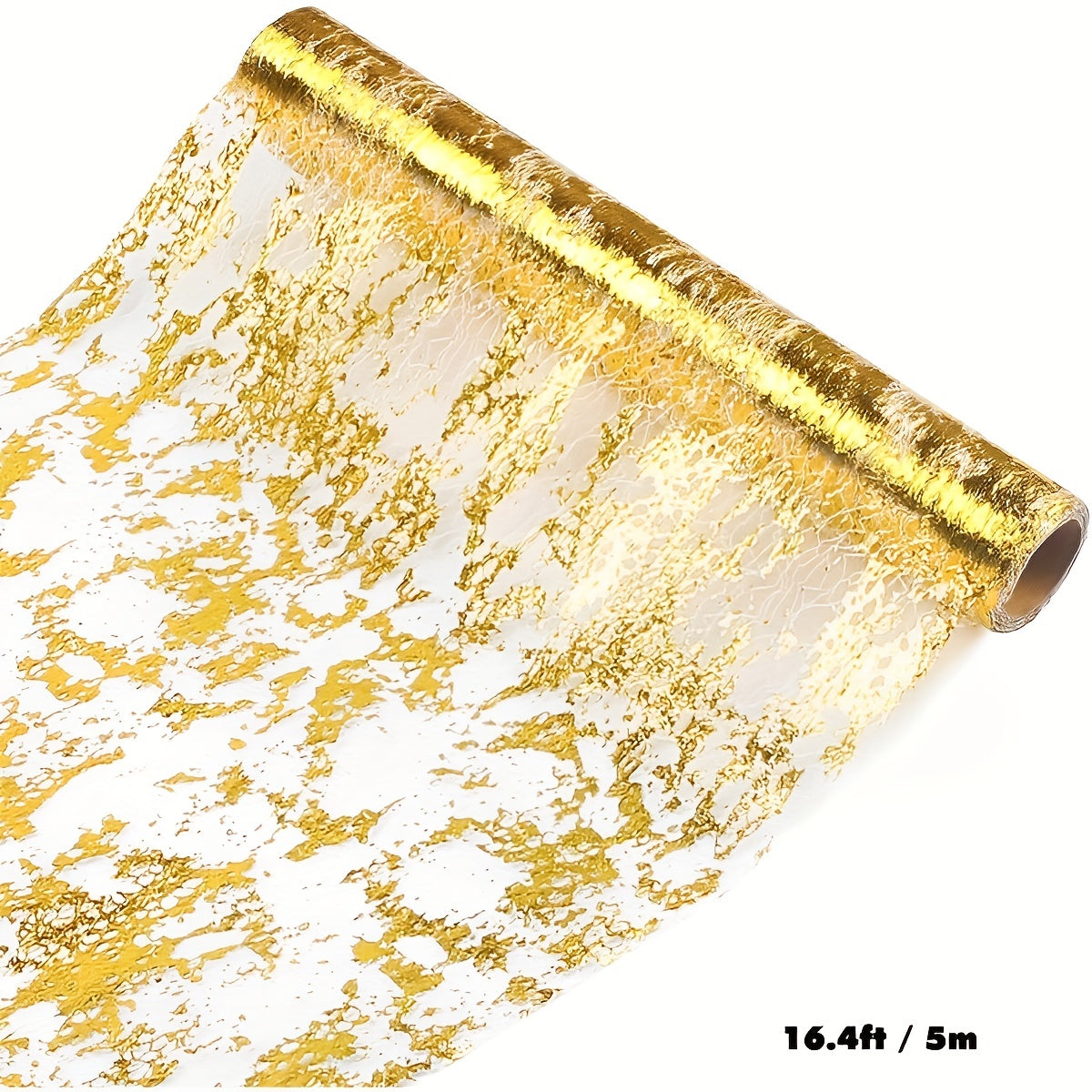 Gold Foil Linen Table Runner for Weddings Birthdays Christmas Banquets