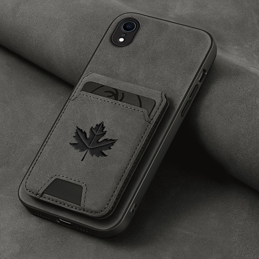 Faux Leather Wallet Phone Case for iPhone Models with Magnetic Buckle