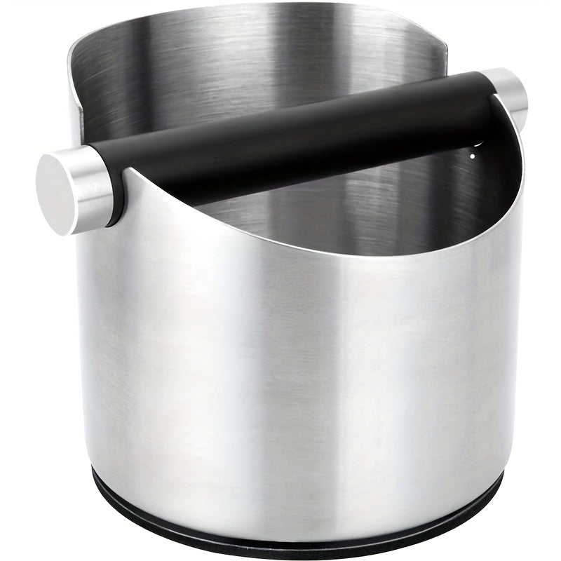 Stainless Steel Coffee Knock Box with Removable Knock Bar Non-Slip Base