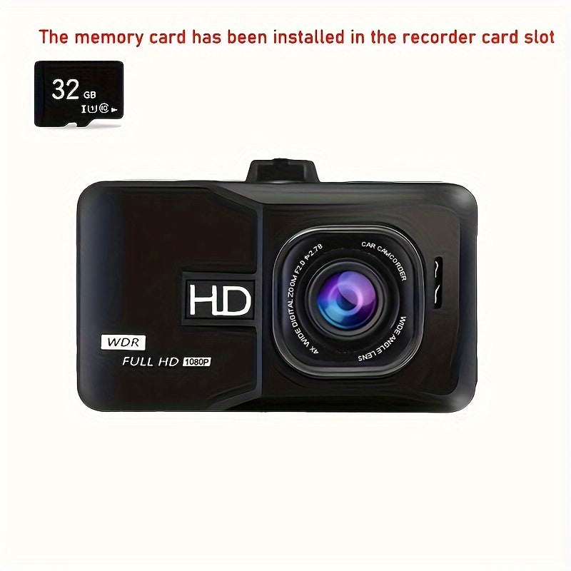 HD Night Vision Dash Cam with 32GB Card Traffic Parking Sensor