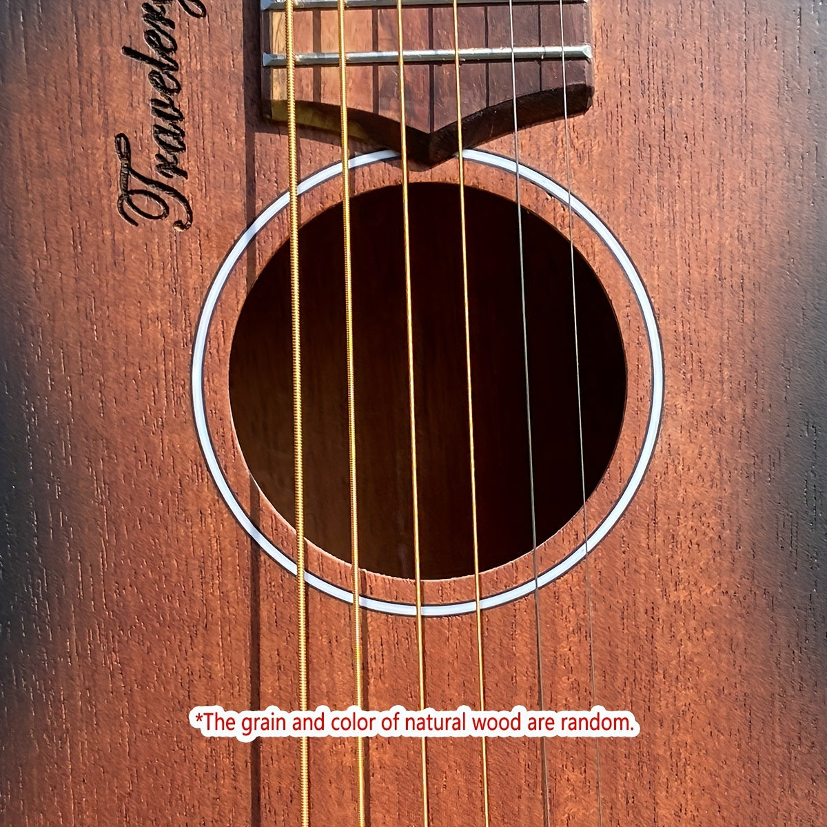 Ultra-Mini Travel Acoustic Guitar with Mahogany Neck and Sides Rosewood Fingerboard 20 Frets