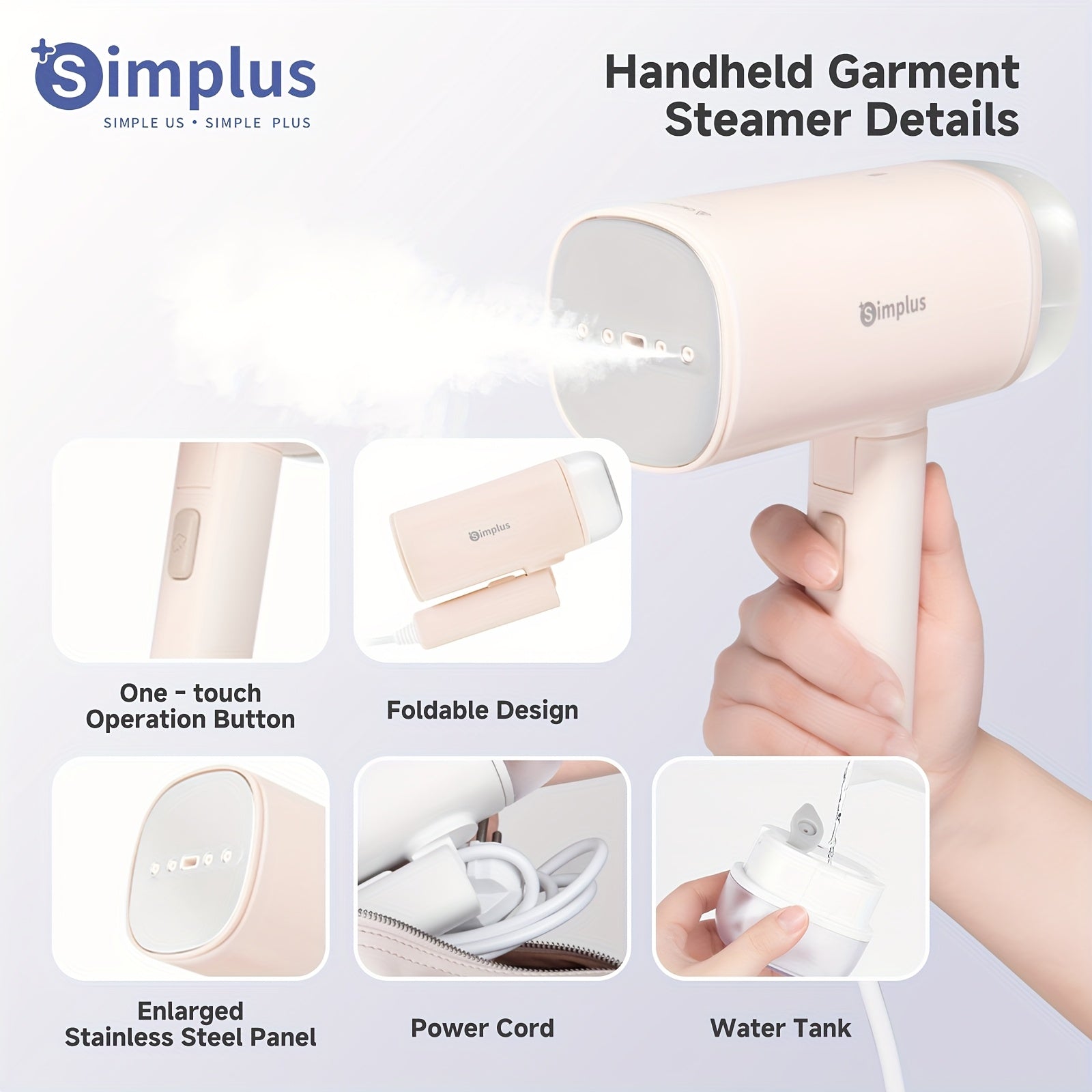 Portable qo‘l bilan osilgan temirni yuvish mashinasi 1200W ikki tomonlama foydalanish uchun uy temiri