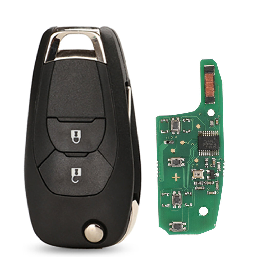 Car Remote Fob Black Ergonomic Design for Keyless Entry, Alarm, Start