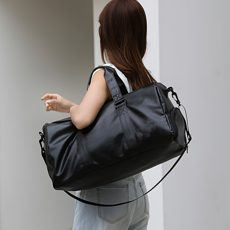 Men's Travel Bag with Adjustable Strap Wet Dry Separation Shoe Compartment