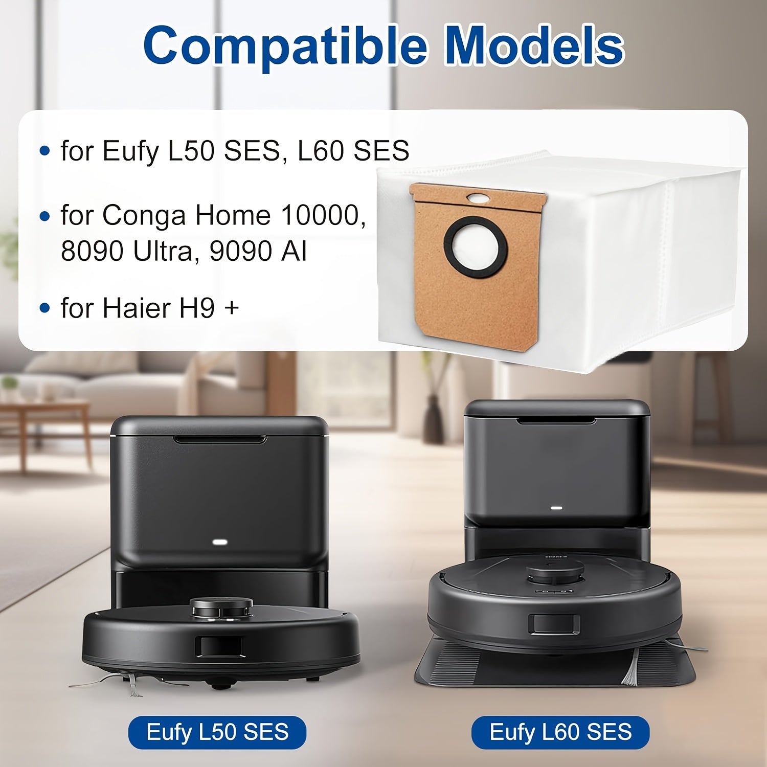 5 ta Premium vakuum changyutgich tozalash sumkasi 2.5L yuqori samaradorlik bilan L60 H9+ uchun almashtirish