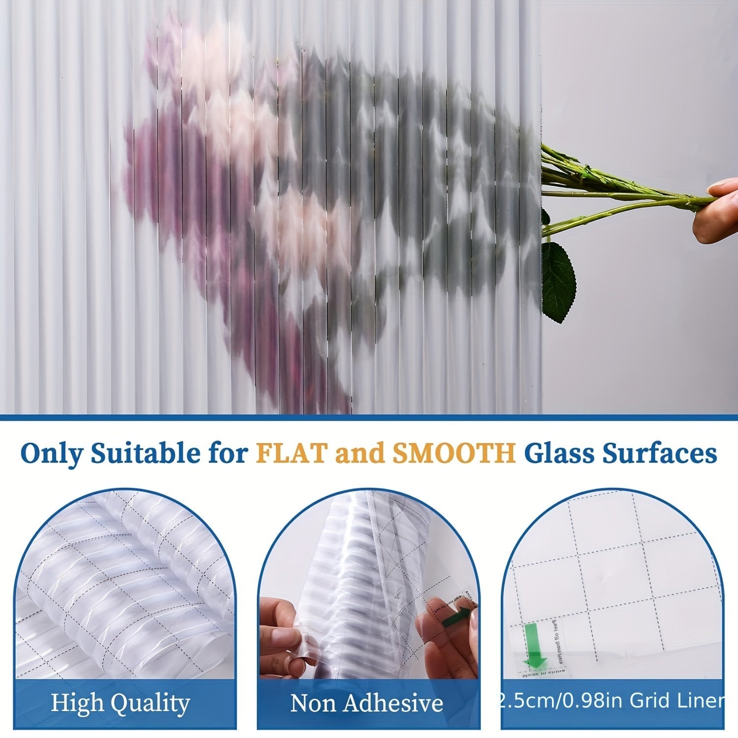 PVC Window Film 10mil Static Cling Glass Sticker for Bedroom Living Room Decor