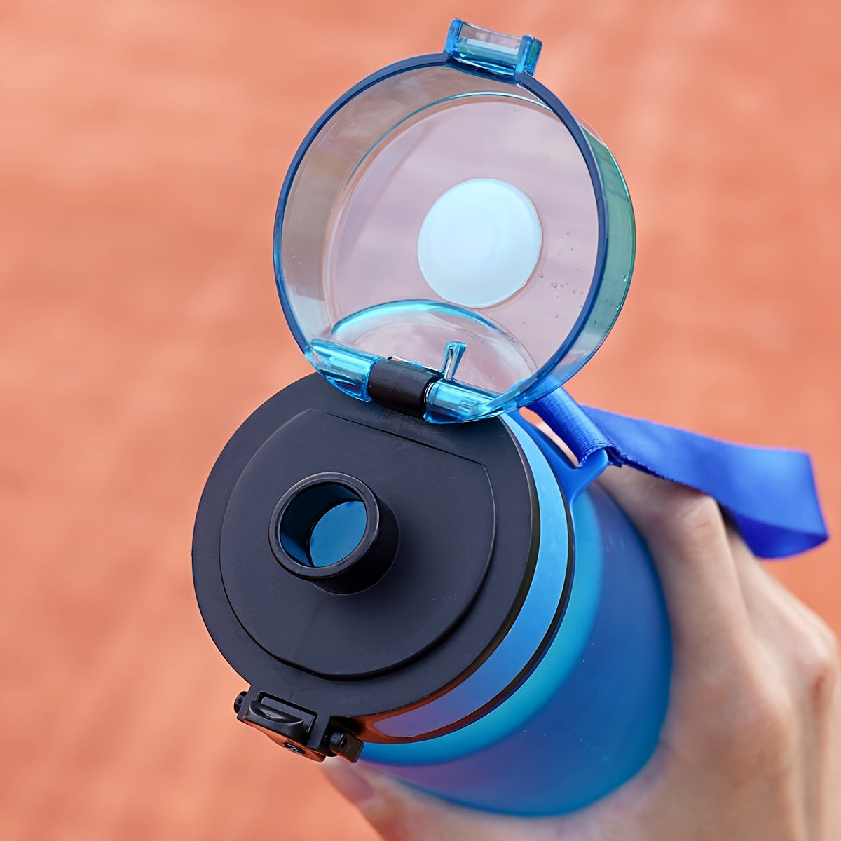 Gradient Color Water Bottle with Leakproof Straw Lid Insulated for Hot Cold Beverages Portable for Gym Outdoor Travel