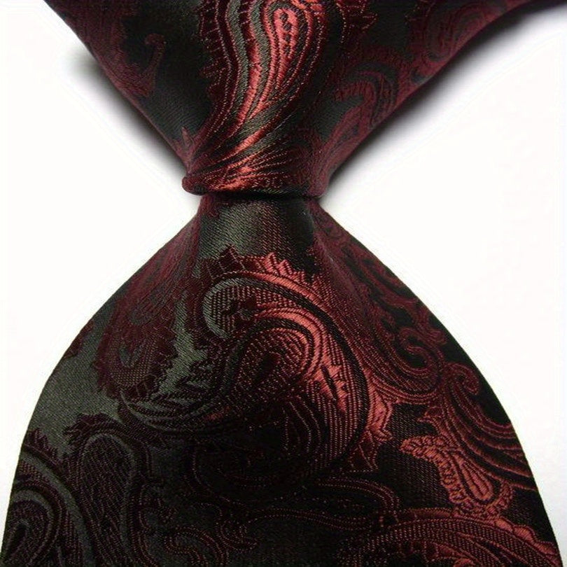 Men's Classic Neckties with Intricate Patterns for Formal and Gifting Occasions
