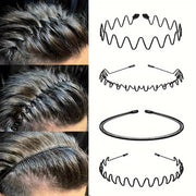 Adjustable Black Metal Hair Clips for Face Washing and Mask Wearing