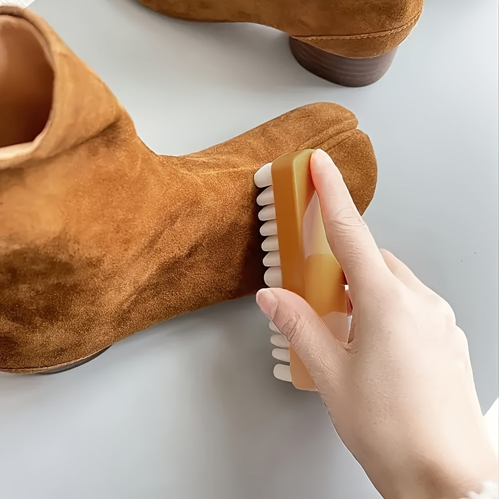 Unisex Suede and Horsehair Shoe Cleaning Brush 1/3pcs Soft Faux Leather Cleaner
