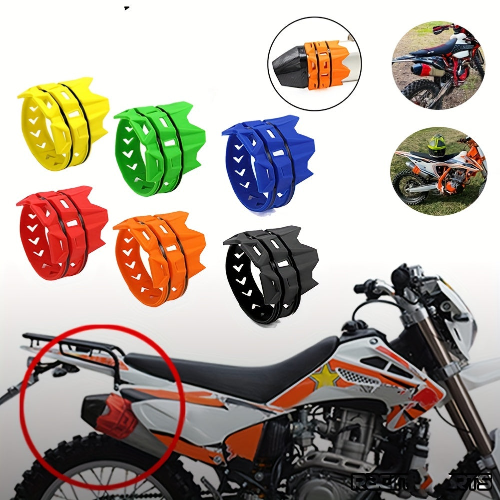 Motorcycle Exhaust Muffler Silencer Durable ABS Rubber Cover Multiple Colors