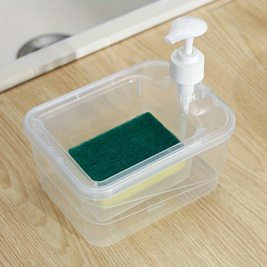 Dispensador automático de jabón para cocina y baño con cepillo para lavar platos