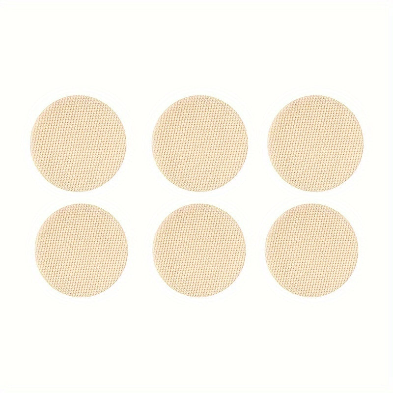 6-Pack Self-Adhesive Sneakers Patches Durable Polyester Casual Solid Color Shoe Heel Repair