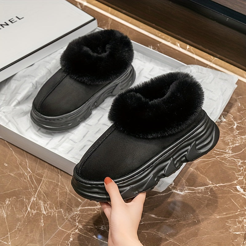 Women's Snow Boots Thick-Soled Short Winter Shoes for Cold Weather