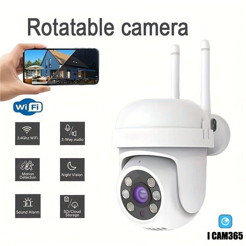 Wireless Security Camera 2.4G 1080P HD Waterproof Indoor Motion Detection Two-Way Audio