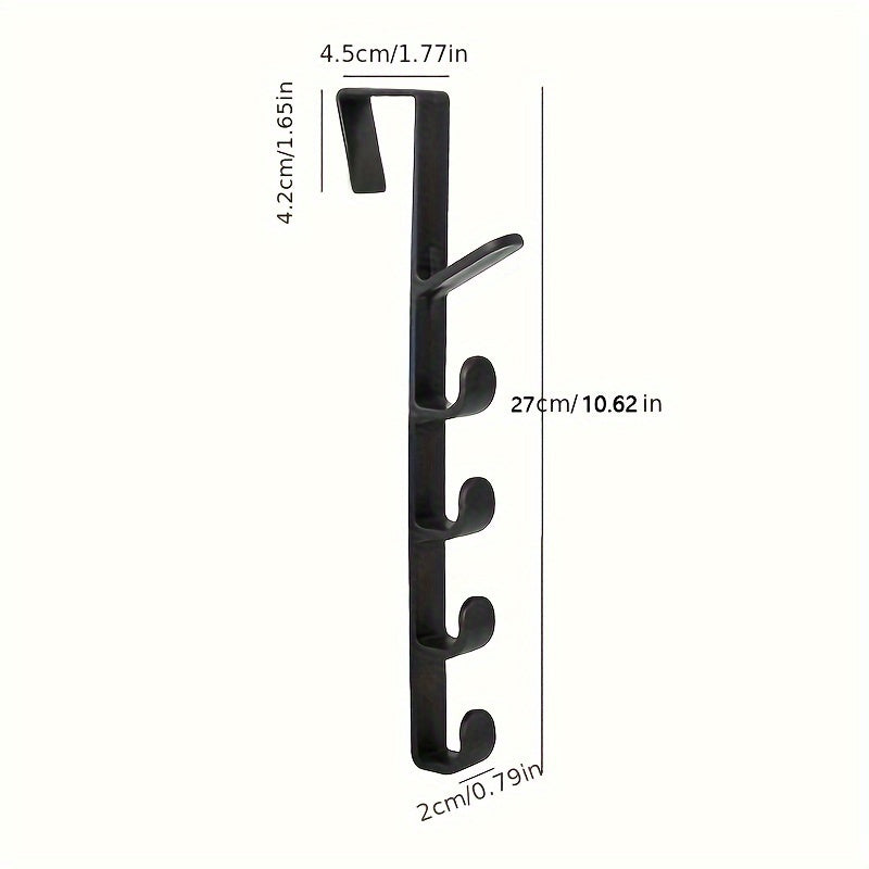 Over-the-Door Hook No-Drill Adhesive Space-Saving Clothes Hat Organizer