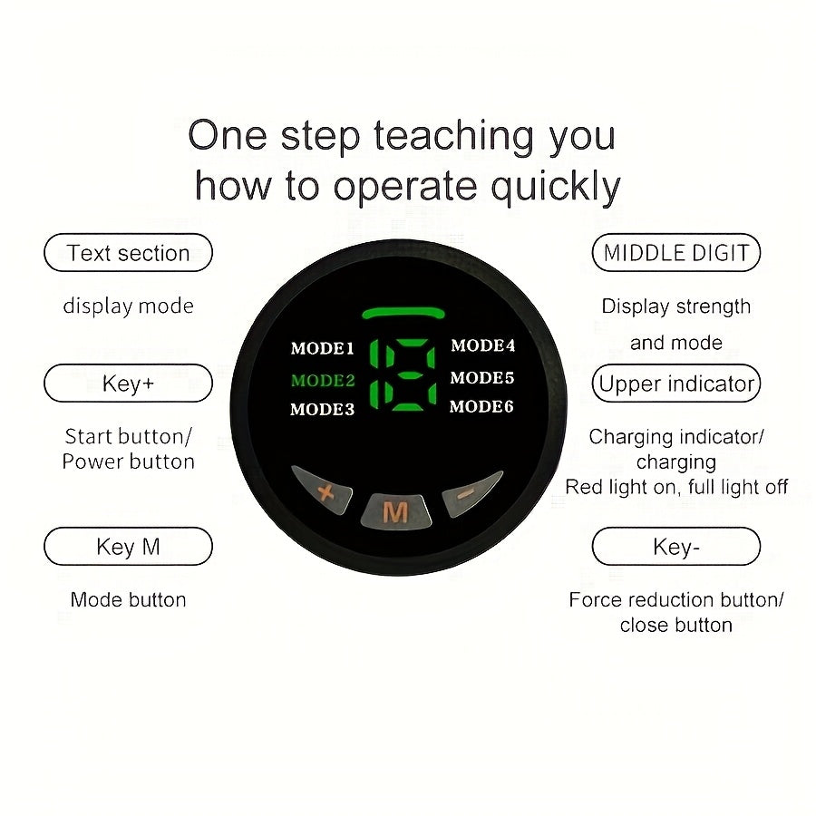 EMS Muscle Stimulator Belt with 6 Modes 18 Intensities Rechargeable for Core Strength and Posture