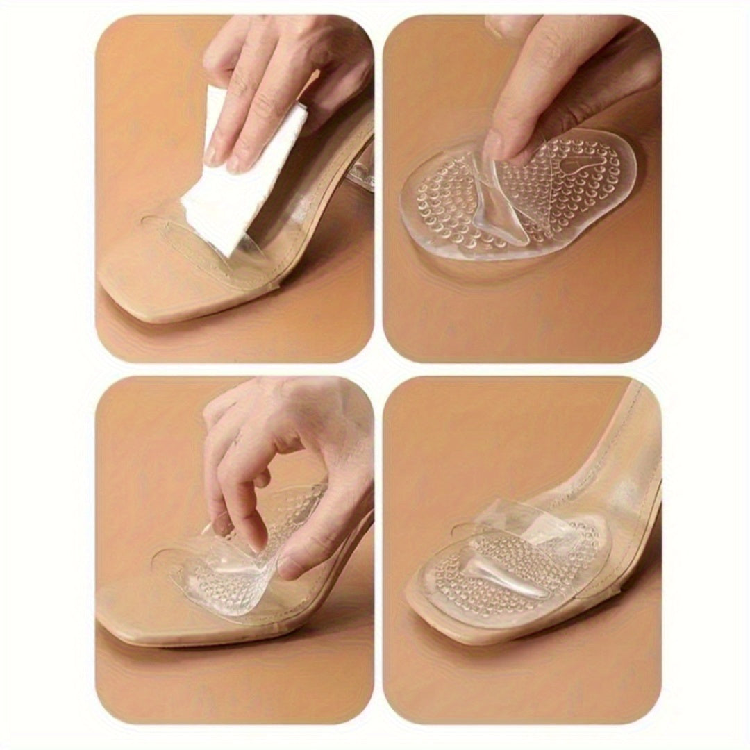 Women Silicone Anti-Slip High Heel Pads with Shock Absorption