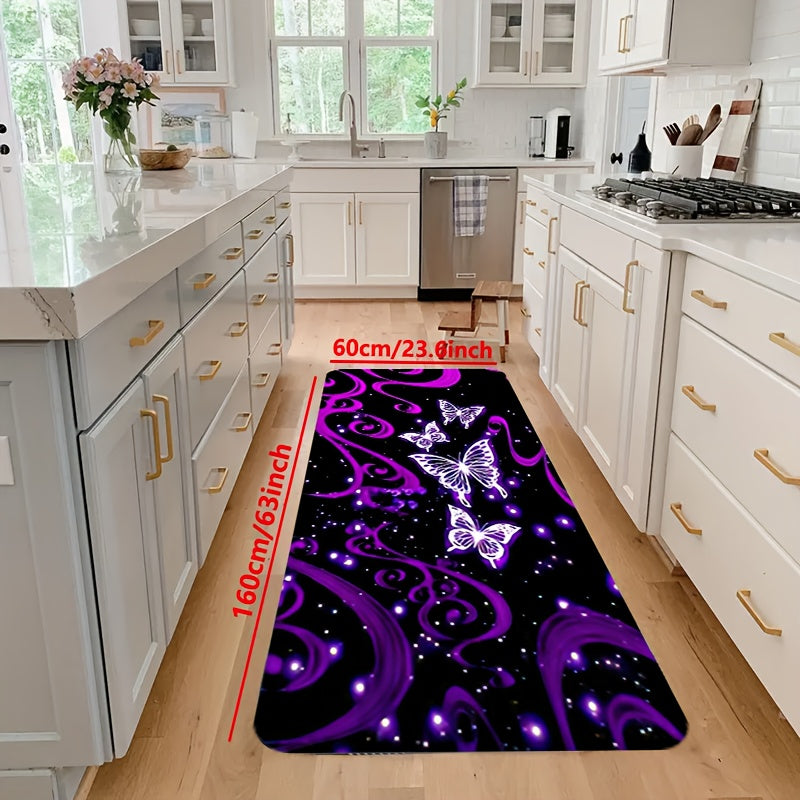 Butterfly Kitchen Mat Set Non-slip Waterproof Oil-proof Entrance Doormat